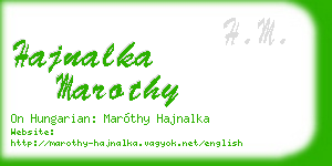 hajnalka marothy business card